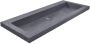 Wiesbaden B-stone hardstenen dubbele meubelwastafel met 2 kraangaten 120x46x5 cm zwart - Thumbnail 2
