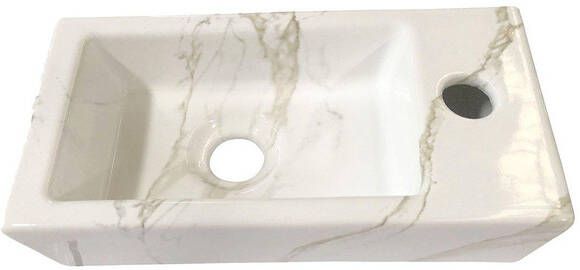 Wiesbaden Rhea mini fontein rechts 36 5 x 18 x 9 cm keramiek carrara 32.5497