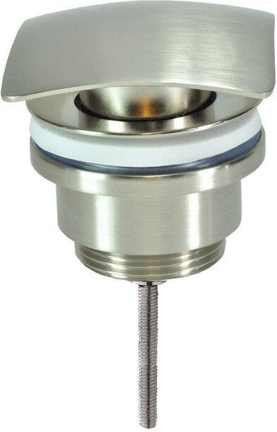 Wiesbaden Afvoerplug Rombo | 5 4" | Click waste | Messing | Vierkant | RVS look