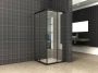 Wiesbaden Skyline hoekinstap cabine met 2 schuifdeuren 1000 x 1000 x 2000 x 8 mm nano helder glas mat zwart 20.3717 - Thumbnail 2