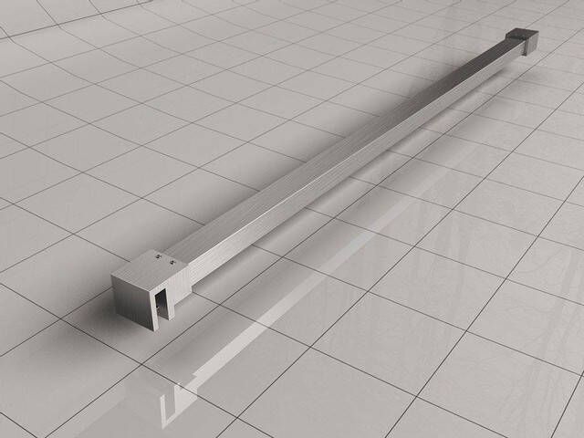Sub SlimLine stabilisatiestang inclusief muur- en glaskoppeling 120 cm RVS