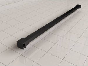 Sub Slim stabilisatiestang inclusief muur- en glaskoppeling 120 cm zwart