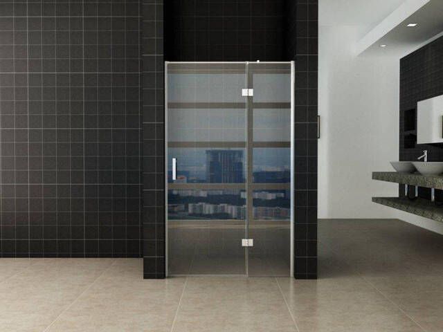 Wiesbaden Vaz nisdeur met vast deel 1000 x 2000 x 8 mm nano helder glas chroom 20.3922