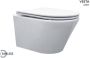 Wiesbaden Vesta-Junior hangend toilet compact 47 cm diepspoel Rimless inclusief Flatline 2.0 zitting met softclose en quickrelease wit - Thumbnail 2