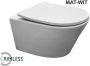 Wiesbaden Vesta wandcloset rimless met Shade slim toiletzitting softclose en quick release mat wit 32.6012 - Thumbnail 2