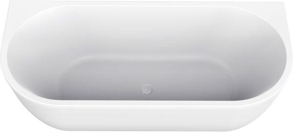 Wiesbaden Liora half vrijstaand ligbad 170 x 75 cm acryl glans wit met waste glans wit 21.3666