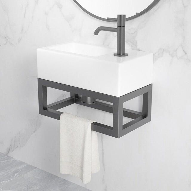 Wiesbaden Nick frame voor fontein 395 x 150 x 215 mm gunmetal PVD 39.3538