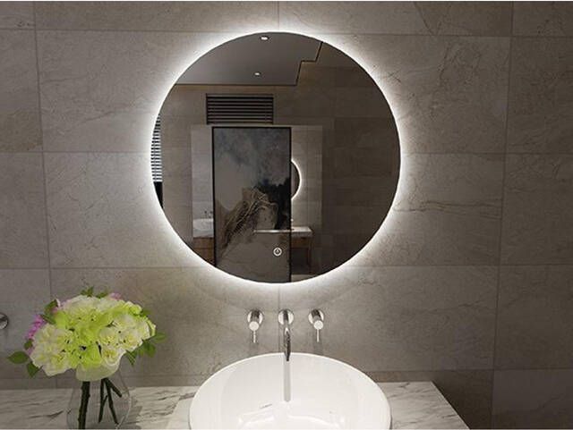 Wiesbaden Xellanz Giro spiegel rond met LED dimbaar 80 cm 38.4401