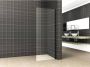 Wiesbaden Side zijwand voor nis schuifdeur 1000 x 2000 x 8 mm nano helder glas mat zwart 20.2862 - Thumbnail 1
