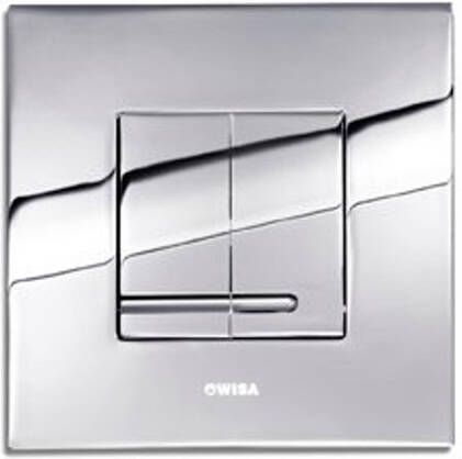 Wisa Delos Bedieningspaneel vierkant 16x16x1 dualflush kunststof glans chroom 8050415651