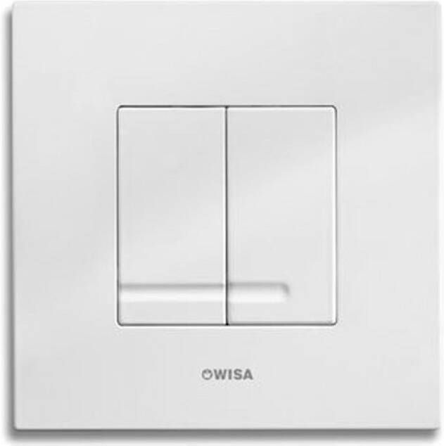 WISA XS Delos bedieningsplaat mechanisch tweeknops staal hxbxl 10x160x160mm wit