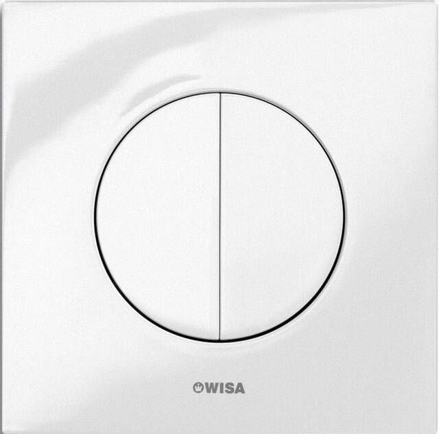 WISA XS Marco bedieningsplaat mechanisch tweeknops kunststof hxbxl 10x160x160mm wit
