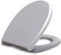 Xellanz Toiletbril Menir Softclose en Quickrelease Toiletzitting 42 7x35x4 2cm Wit - Thumbnail 2