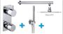 Xellanz Regendoucheset Inbouw Muur Mila Thin 30cm Rond Chroom Thermostaatkraan Handdouche - Thumbnail 2