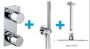 Xellanz Regendoucheset Inbouw Plafond Mila Thin 20cm Rond Chroom Thermostaatkraan Handdouche - Thumbnail 2