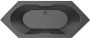 Xenz Antilla 190x80x45cm met poten zonder afvoer Acryl Ebony mat (mat zwart antraciet) 6818-29 - Thumbnail 1