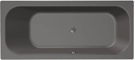 Xenz Ligbad Inbouw Aruba Rechthoek 1-2 Persoons Duobad 75x170x45cm Acryl Antraciet Mat met Poten