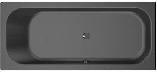 Xenz Aruba Ligbad 170x75x48 afvoer Midden acryl ebony 6801-29