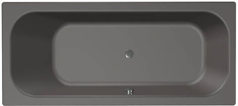 Xenz Ligbad Inbouw Aruba Rechthoek 1-2 Persoons Duobad 80x180x45cm Acryl Antraciet Mat met Poten