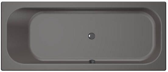 Xenz Ligbad Inbouw Aruba Rechthoek 1-2 Persoons Duobad 80x190x45cm Acryl Antraciet Mat met Poten
