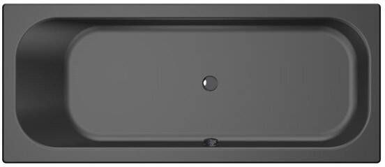 Xenz Ligbad Inbouw Aruba Rechthoek 1-2 Persoons Duobad 80x190x45cm Acryl Ebony Zwart Mat met Poten