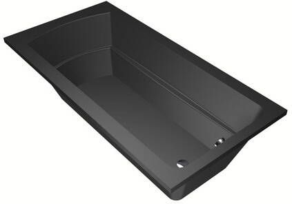 Xenz Ligbad Inbouw Bodysize Rechthoek 1-2 Persoons Duobad 90x180x45cm Acryl Ebony Zwart Mat met Poten