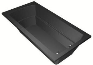 Xenz Bodysize ligbad 180x90x45cm met poten zonder afvoer Acryl Ebony mat (mat zwart antraciet) 6974-29