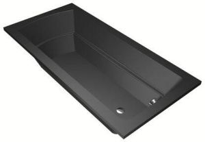 Xenz Bodysize ligbad 190x90x45cm met poten zonder afvoer Acryl Ebony mat (mat zwart antraciet) 6975-29