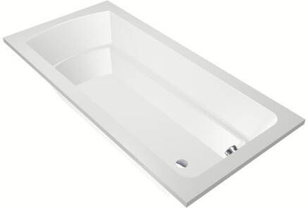 Xenz Ligbad Inbouw Bodysize Rechthoek 1-2 Persoons Duobad 90x190x45cm Acryl Wit Hoogglans met Poten