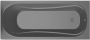 Xenz Bonaire ligbad 180x80x44cm met poten zonder afvoer Acryl Ebony mat (mat zwart antraciet) 6803-29 - Thumbnail 1