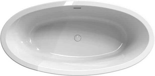 Xenz Britt vrijstaand bad 190x94x60 wit incl. 7006. gemonteerde badafvoer vulcombinatie wit mat 7004 01 VC WM