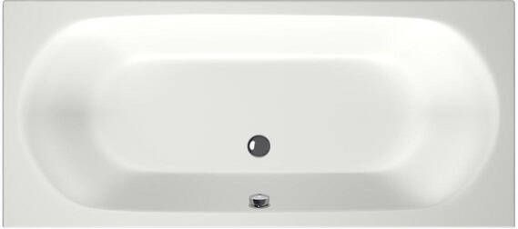 Xenz Ligbad Inbouw Cuba Rechthoek 1-2 Persoons Duobad 80x180x48cm Acryl Edelweiss Mat met Poten