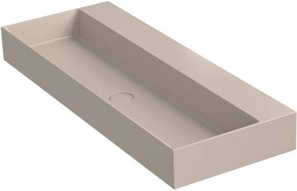 Xenz Dolce wastafel 121x46x13.5cm 0 kraangaten keramiek zand mat AL3437-44