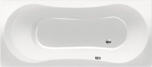 Xenz Ligbad Dominica | Inbouw | 170x75 cm | Incl.Badafvoer | Met overloop | Acryl | Rechthoekig | Wit glans