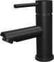 Xenz Duero Wastafelkraan 15cm chroom zwart mat DU5401-29 - Thumbnail 2