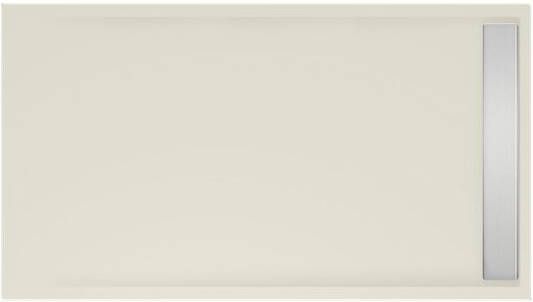 Xenz Douchevloer Easy Tray | 150x80 cm | Incl.Gootcover en Afvoersifon | Acryl | Rechthoek | Pergamon glans