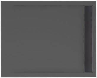 Xenz Douchevloer Easy Tray | 100x80 cm | Incl.Gootcover en Afvoersifon | Acryl | Rechthoek | Zwart mat