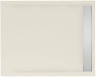 Xenz Douchevloer Easy Tray | 100x80 cm | Incl.Gootcover en Afvoersifon | Acryl | Rechthoek | Pergamon glans