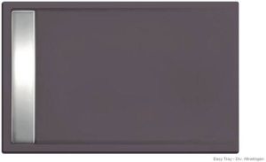 Xenz easy tray douchevloer 110x80x5cm rechthoek acryl antraciet 6953-05