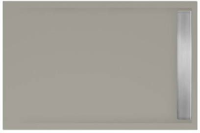 Xenz Douchevloer Easy Tray | 120x80 cm | Incl.Gootcover en Afvoersifon | Acryl | Rechthoek | Cement mat