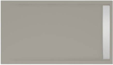 Xenz Douchevloer Easy Tray | 140x80 cm | Incl.Gootcover en Afvoersifon | Acryl | Rechthoek | Cement mat