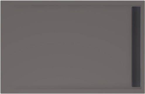 Xenz Douchevloer Easy Tray | 140x90 cm | Incl.Gootcover en Afvoersifon | Acryl | Rechthoek | Antraciet mat