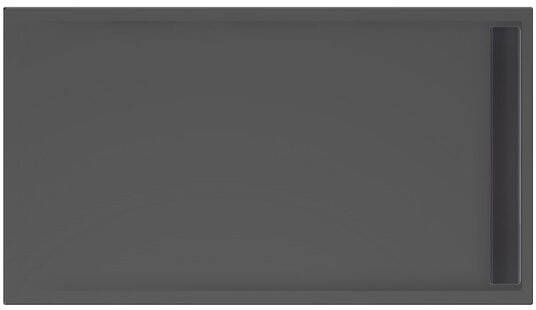 Xenz Douchevloer Easy Tray | 150x90 cm | Incl.Gootcover en Afvoersifon | Acryl | Rechthoek | Zwart mat