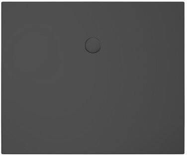 Xenz Douchevloer Flat | 120x100 cm | Incl.Afvoersifon-Chroom | Acryl | Rechthoekig | Zwart mat