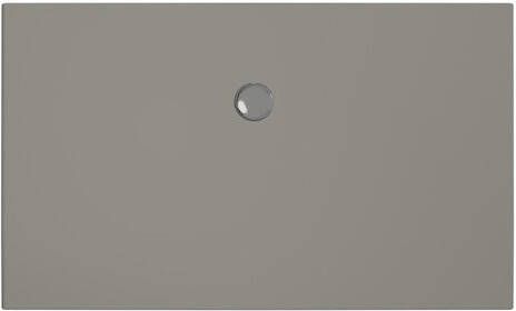 Xenz Douchevloer Flat | 150x90 cm | Incl.Afvoersifon-Chroom | Acryl | Rechthoekig | Cement mat