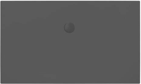 Xenz Douchevloer Flat | 150x90 cm | Incl.Afvoersifon-Chroom | Acryl | Rechthoekig | Zwart mat
