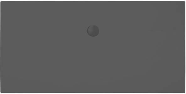 Xenz Douchevloer Flat | 180x90 cm | Incl.Afvoersifon-Chroom | Acryl | Rechthoekig | Zwart mat