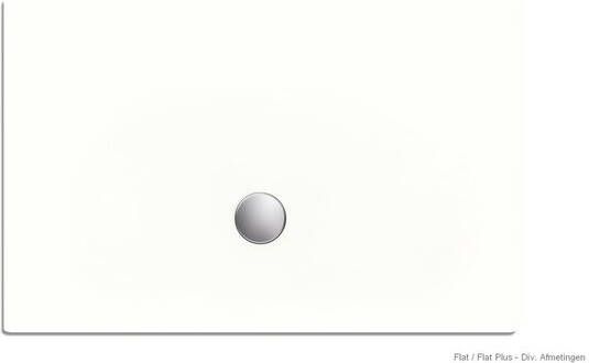 Xenz Douchevloer Flat | 200x100 cm | Incl.Afvoersifon-Chroom | Acryl | Rechthoekig | Wit mat