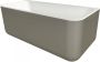 Xenz Guido ligbad 160x75cm Middenopstelling Solid surface Grijs Wit 8518-R7044 - Thumbnail 2