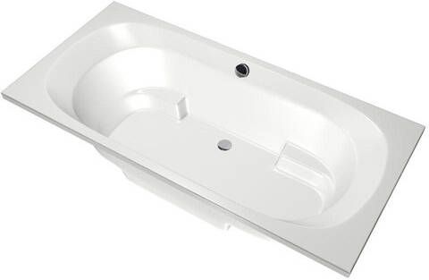 Xenz Ligbad Inbouw Kanaga Ovaal 90x190x50cm Acryl Hoogglans Wit